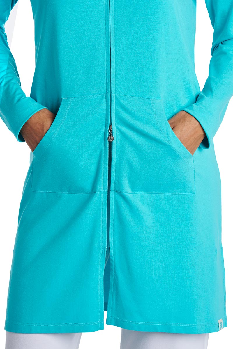 Women's Cabana Long Zip-Up Hoodie | Coolibar Blue