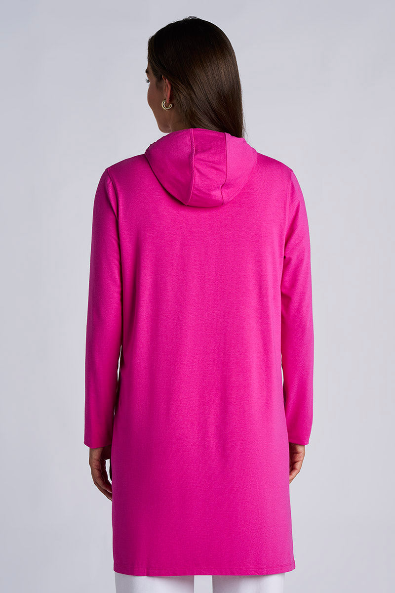 Women's Cabana Long Zip-Up Hoodie | Fuchsia