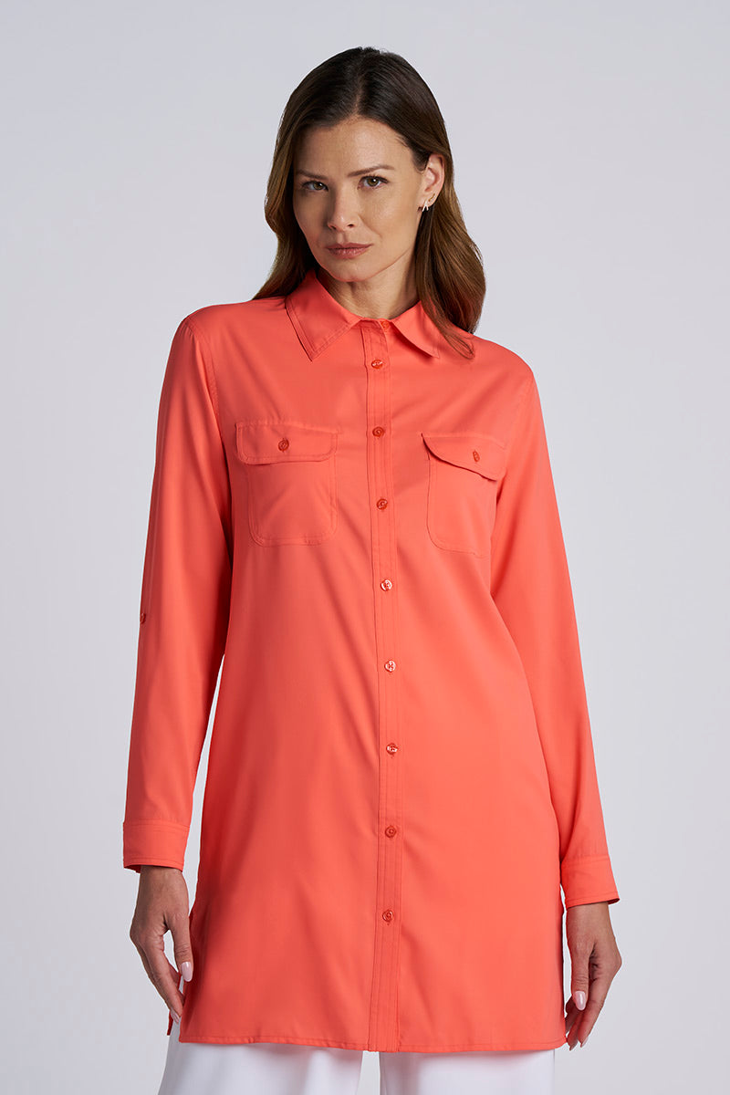 Women's Santorini Tunic Shirt | Coral Reef
