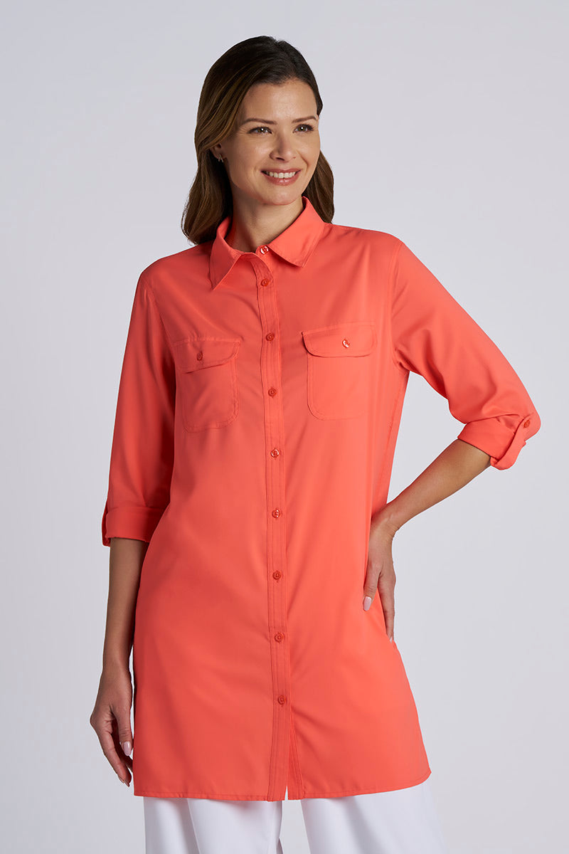 Women's Santorini Tunic Shirt | Coral Reef
