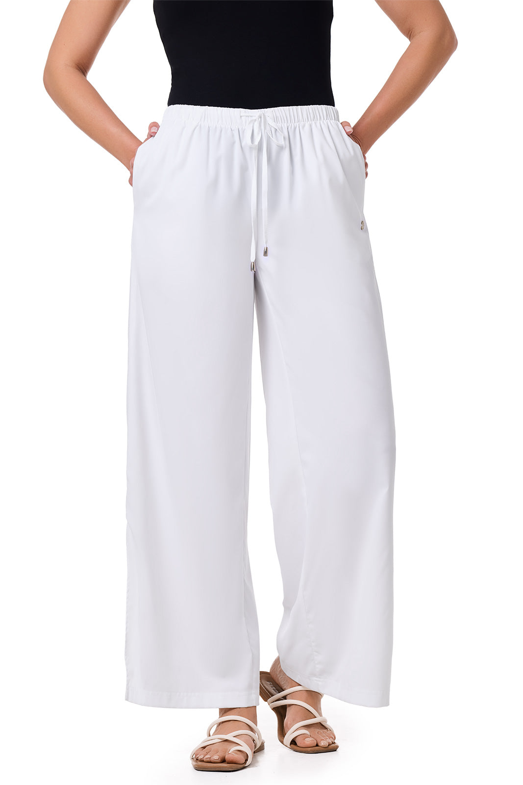 Women's Petra Wide Leg Pant | White