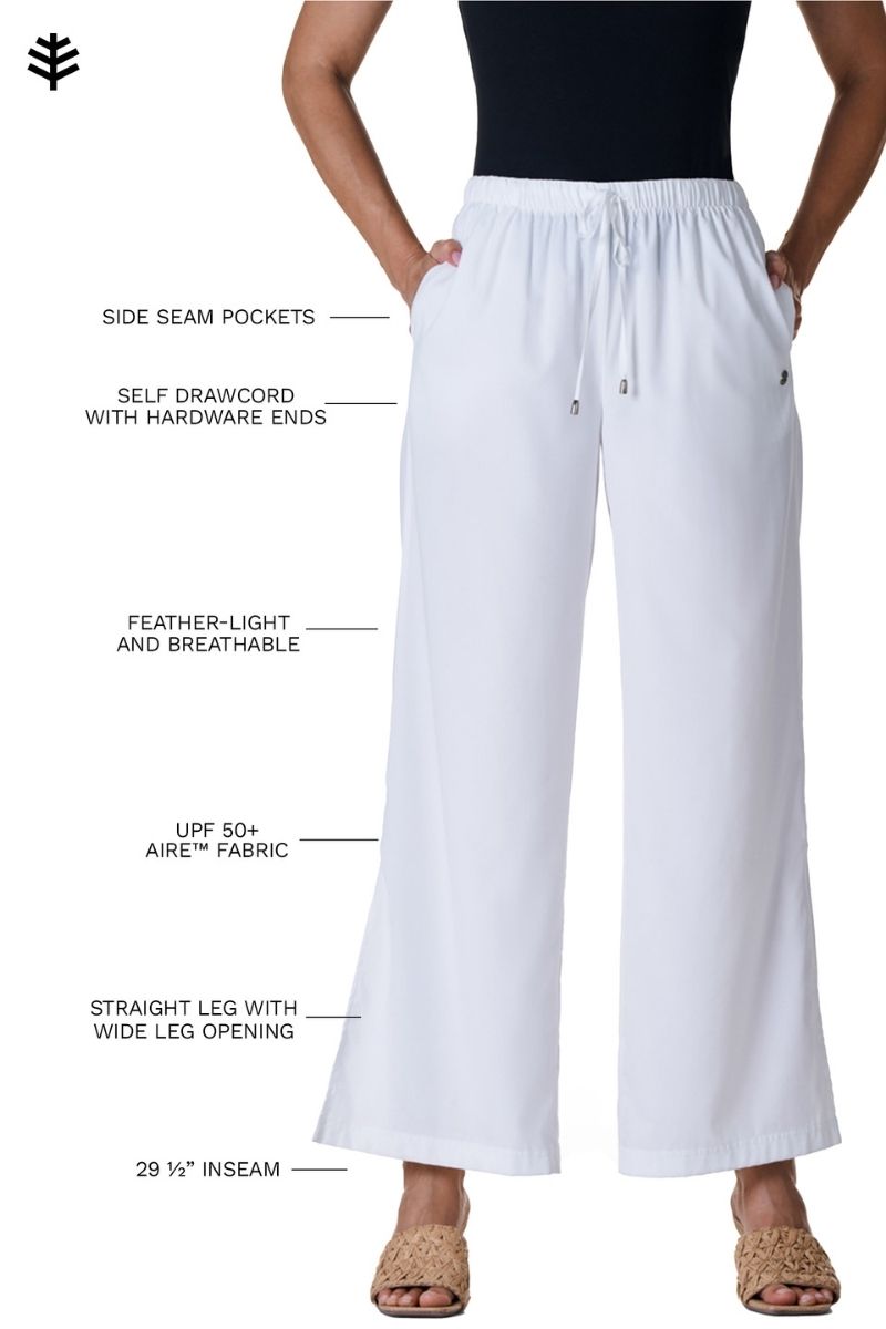 Women's Petra Wide Leg Pant | White