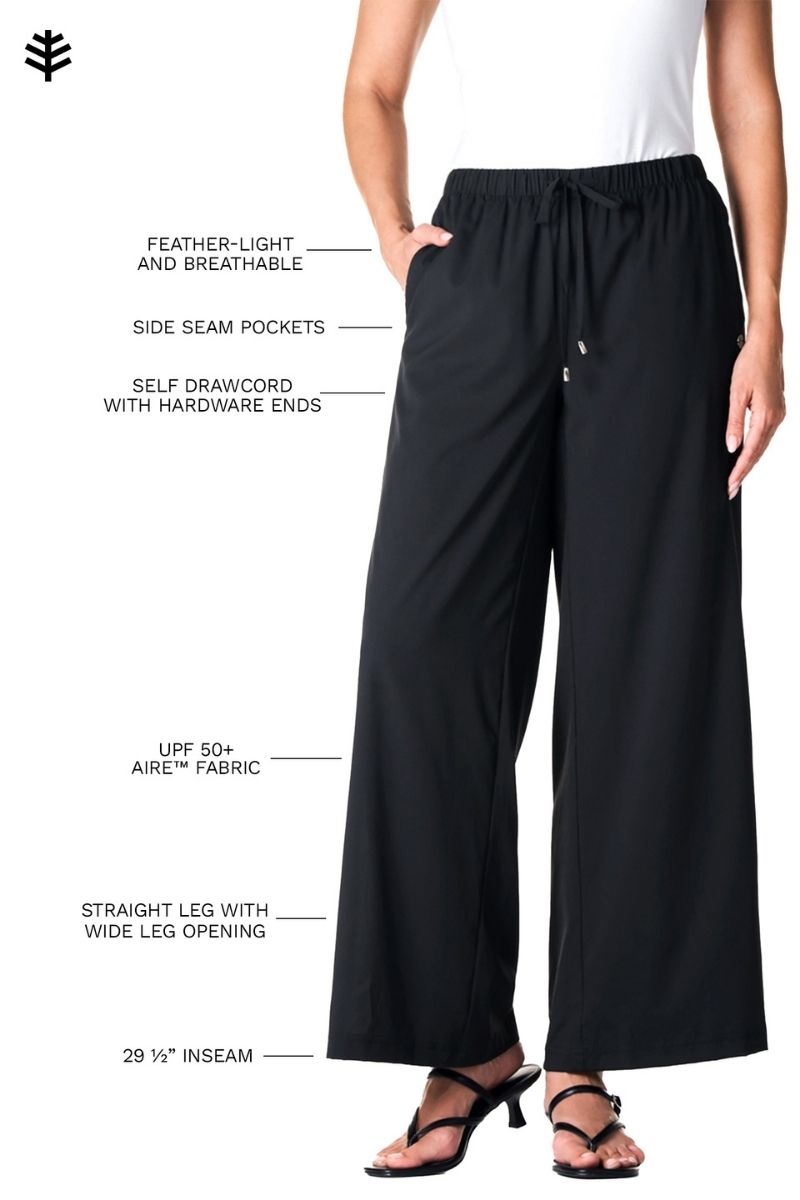 Women's Petra Wide Leg Pant | Black