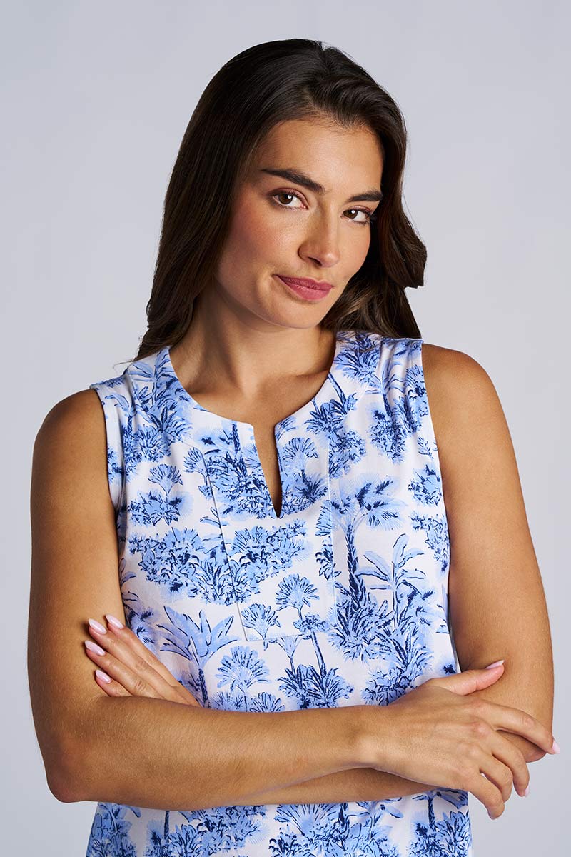 Women's Oceanside Tank Dress | Periwinkle Isla Bonita