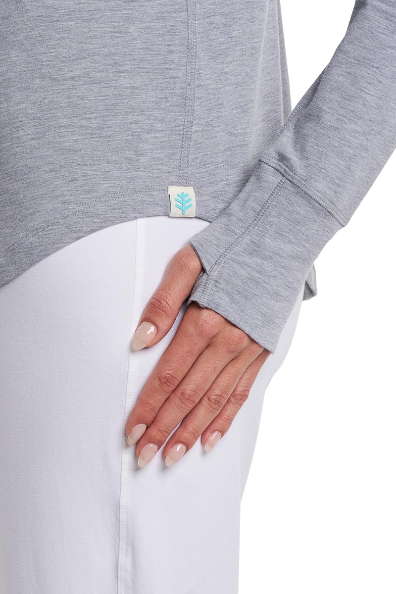 Women's LumaLeo Long Sleeve T-Shirt with Thumbholes | Grey Heather