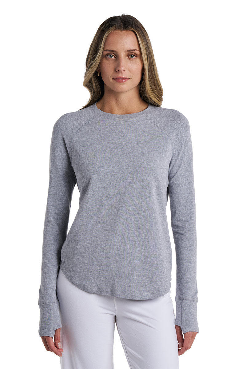 Women's LumaLeo Long Sleeve T-Shirt with Thumbholes | Grey Heather