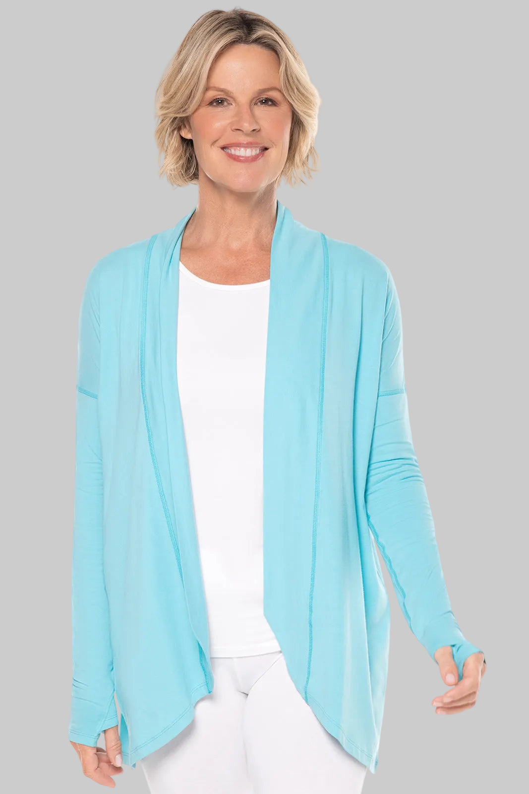 Women's LumaLeo Wrap with Back Slit | Blue Curacao