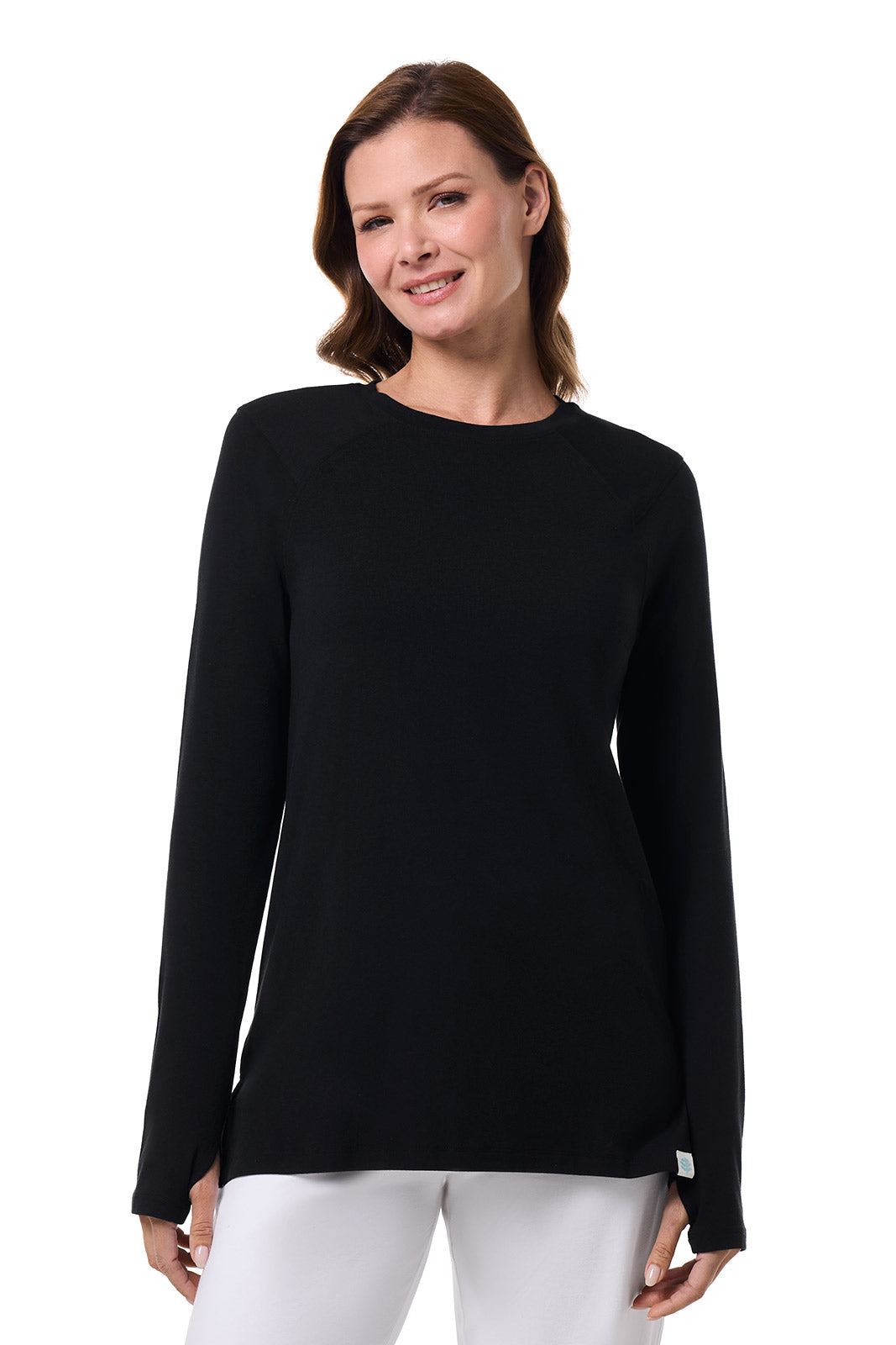 Women's Dania Long Sleeve T-Shirt with Thumbholes | Black