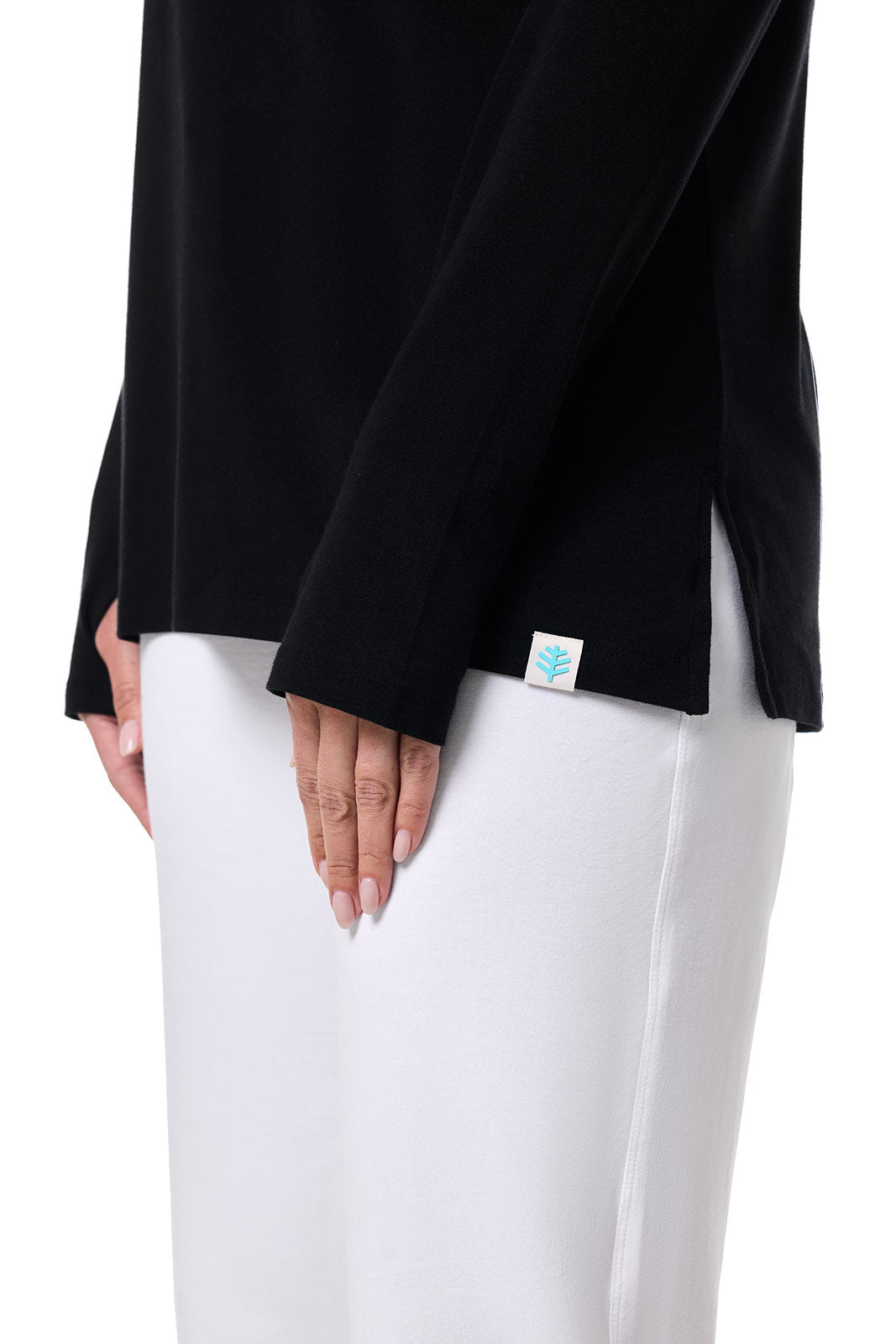 Women's Dania Long Sleeve T-Shirt with Thumbholes | Black