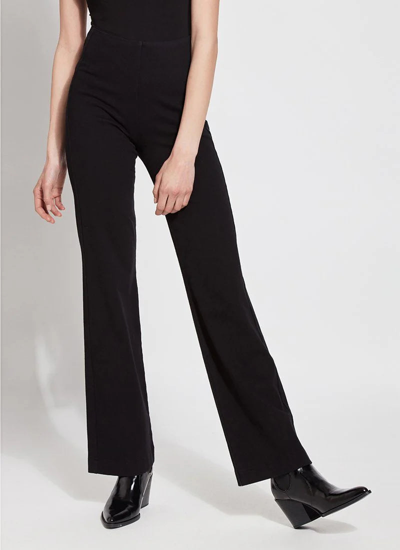 Front image of Lysse denim trouser in black. 