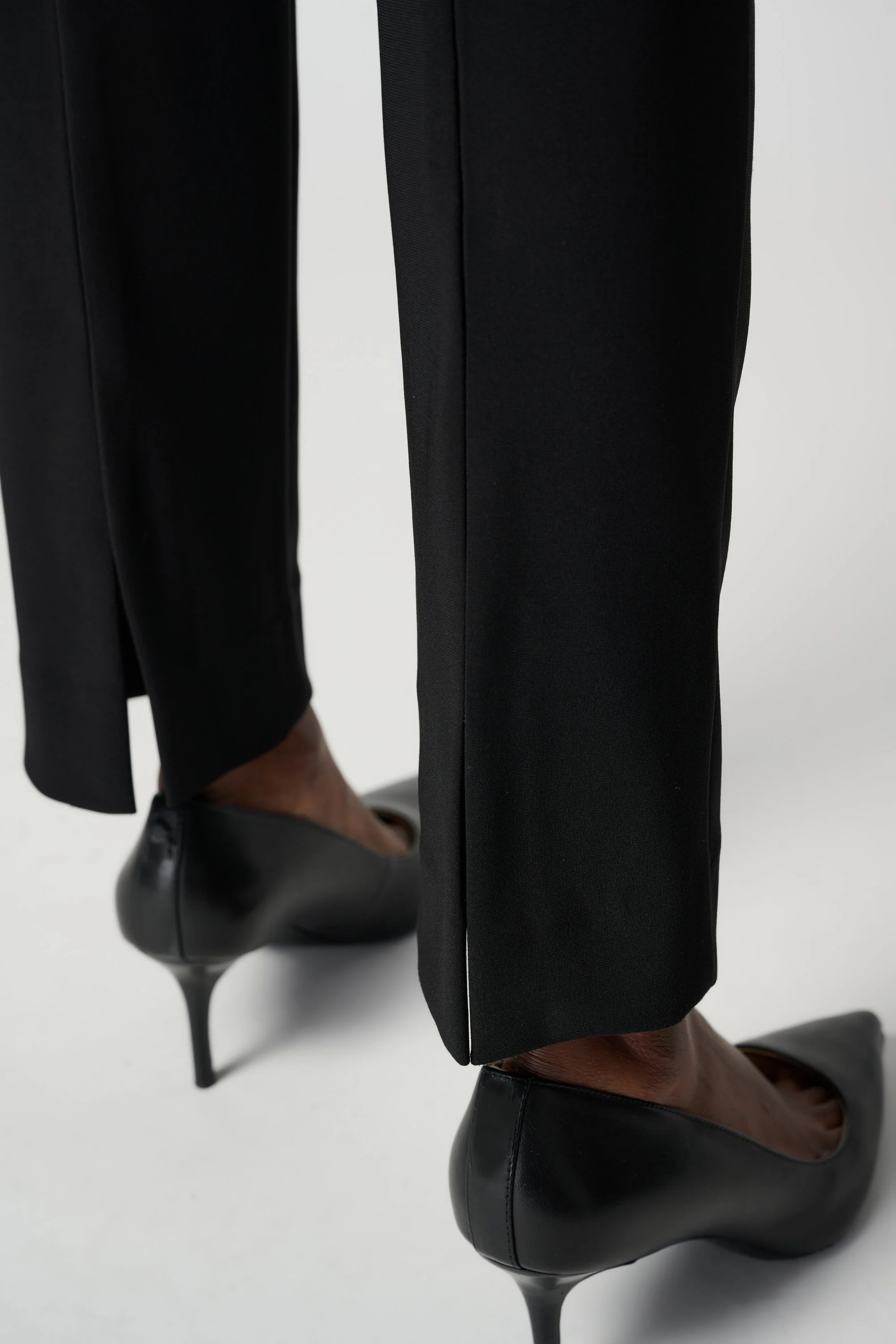 Front image of Joseph Ribkoff Classic Straight Pant in black.