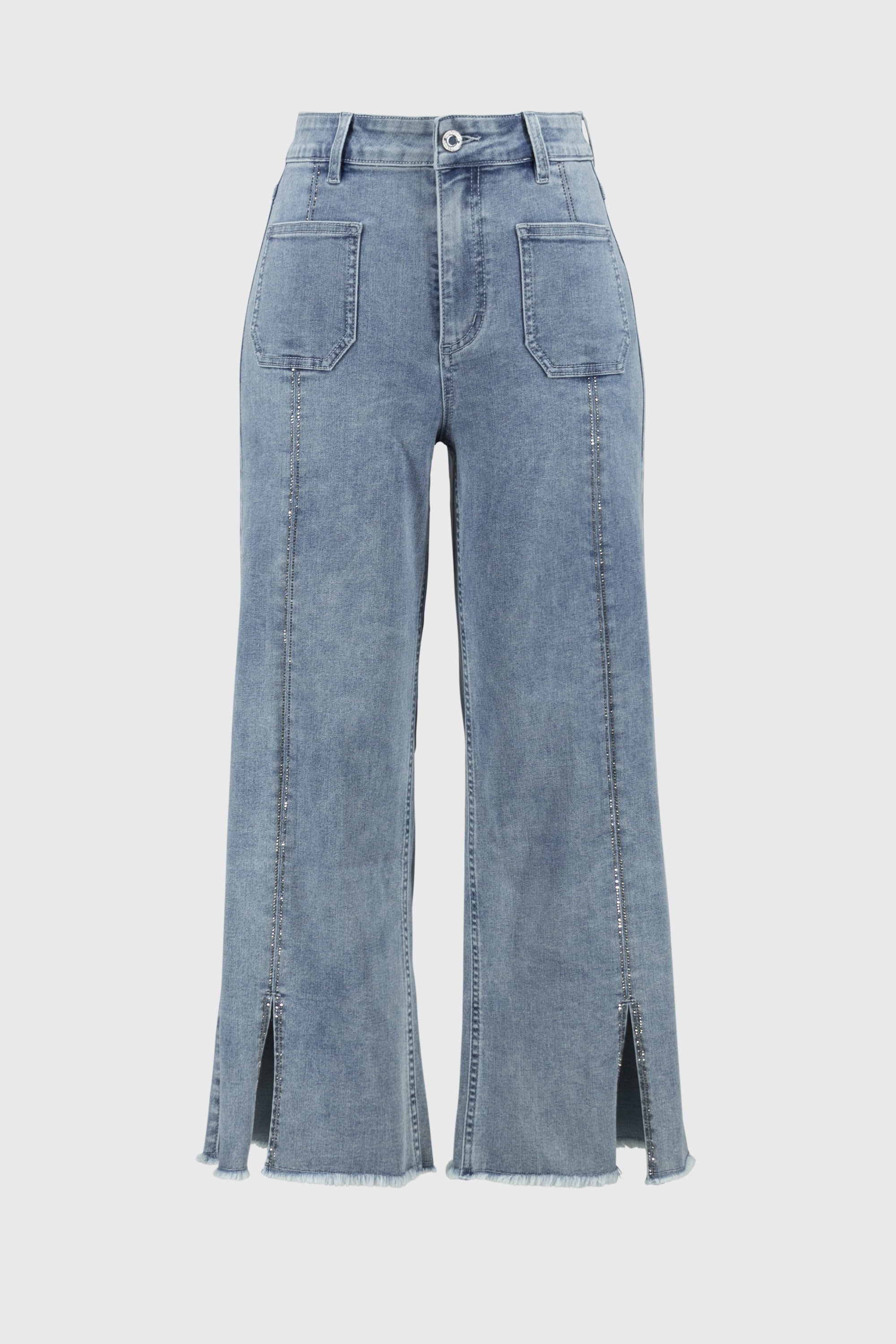Front image of Joseph Ribkoff Claudia culotte jeans.