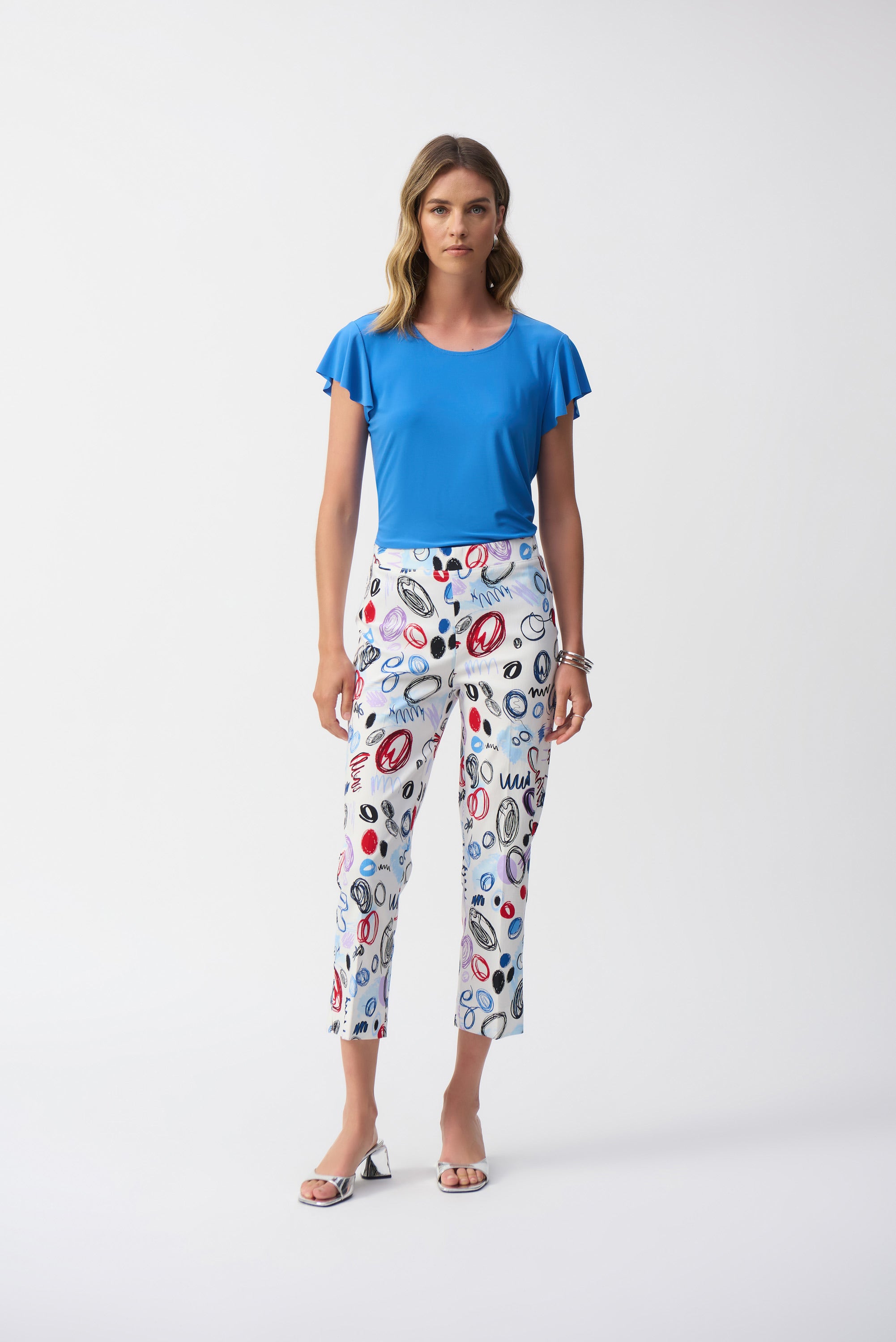 Millennium Abstract Print Crop Pants