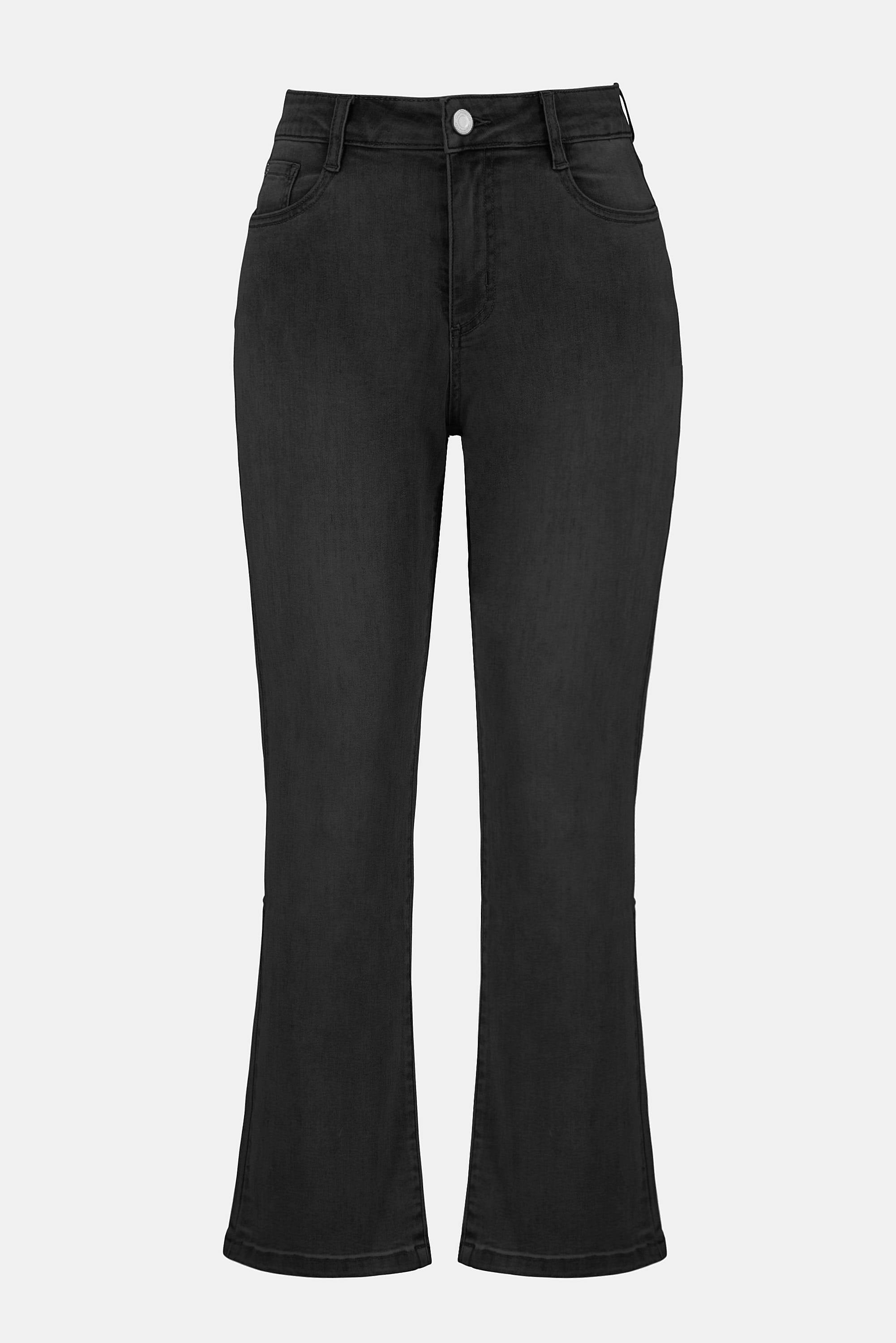 Front image of Margot classic straight leg pant in black.