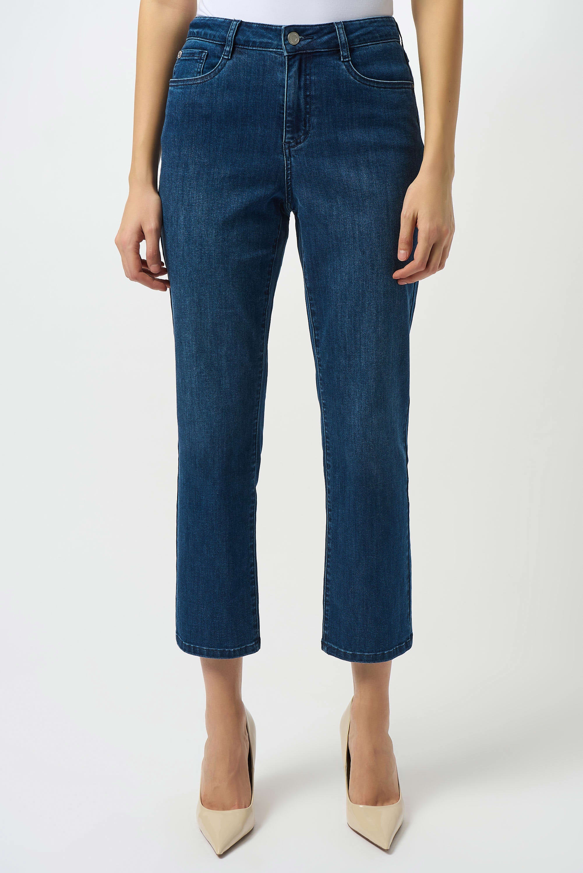 Front image of Joseph Ribkoff classic straight leg pant.
