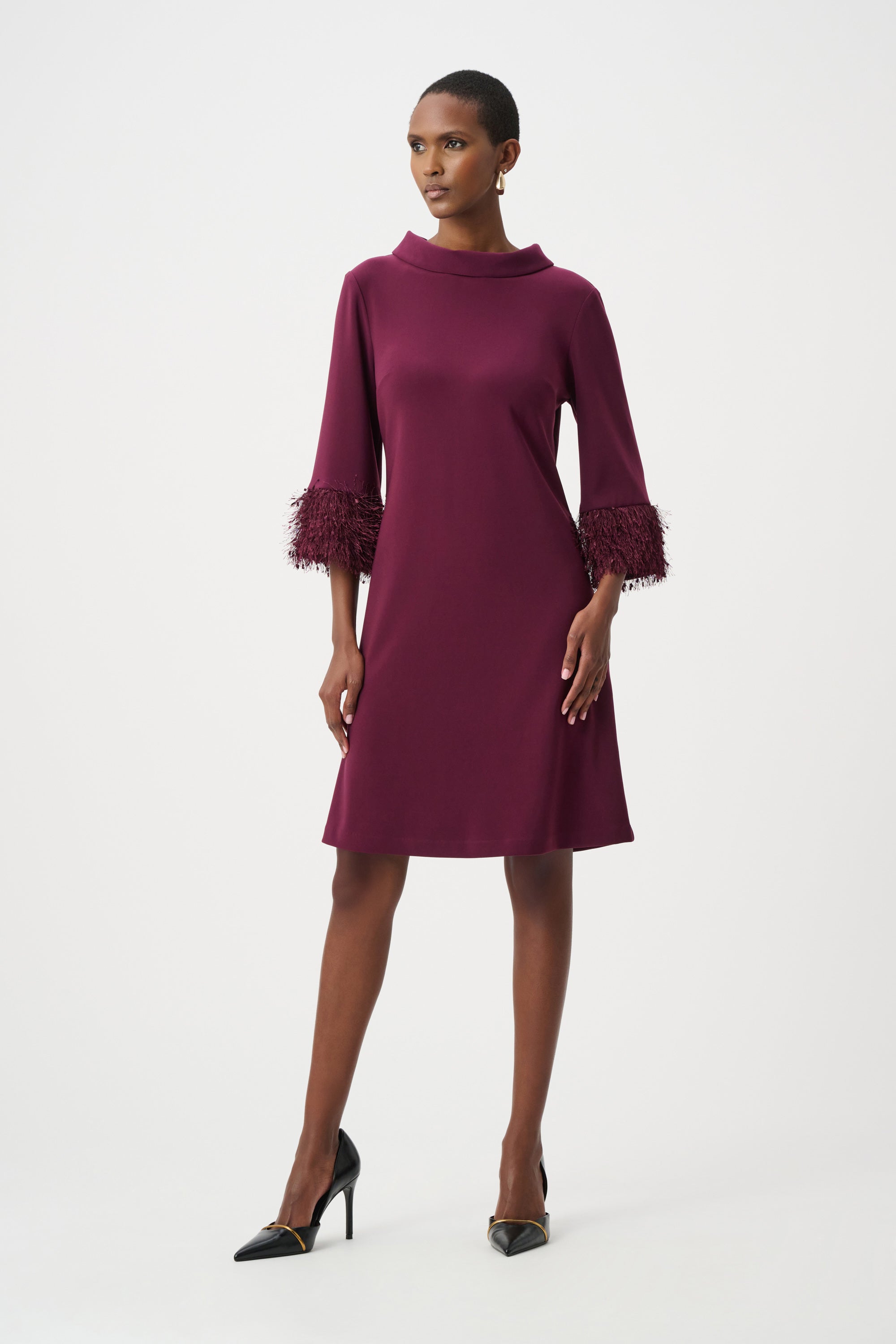 Silky Knit & Novelty A-Line Dress)