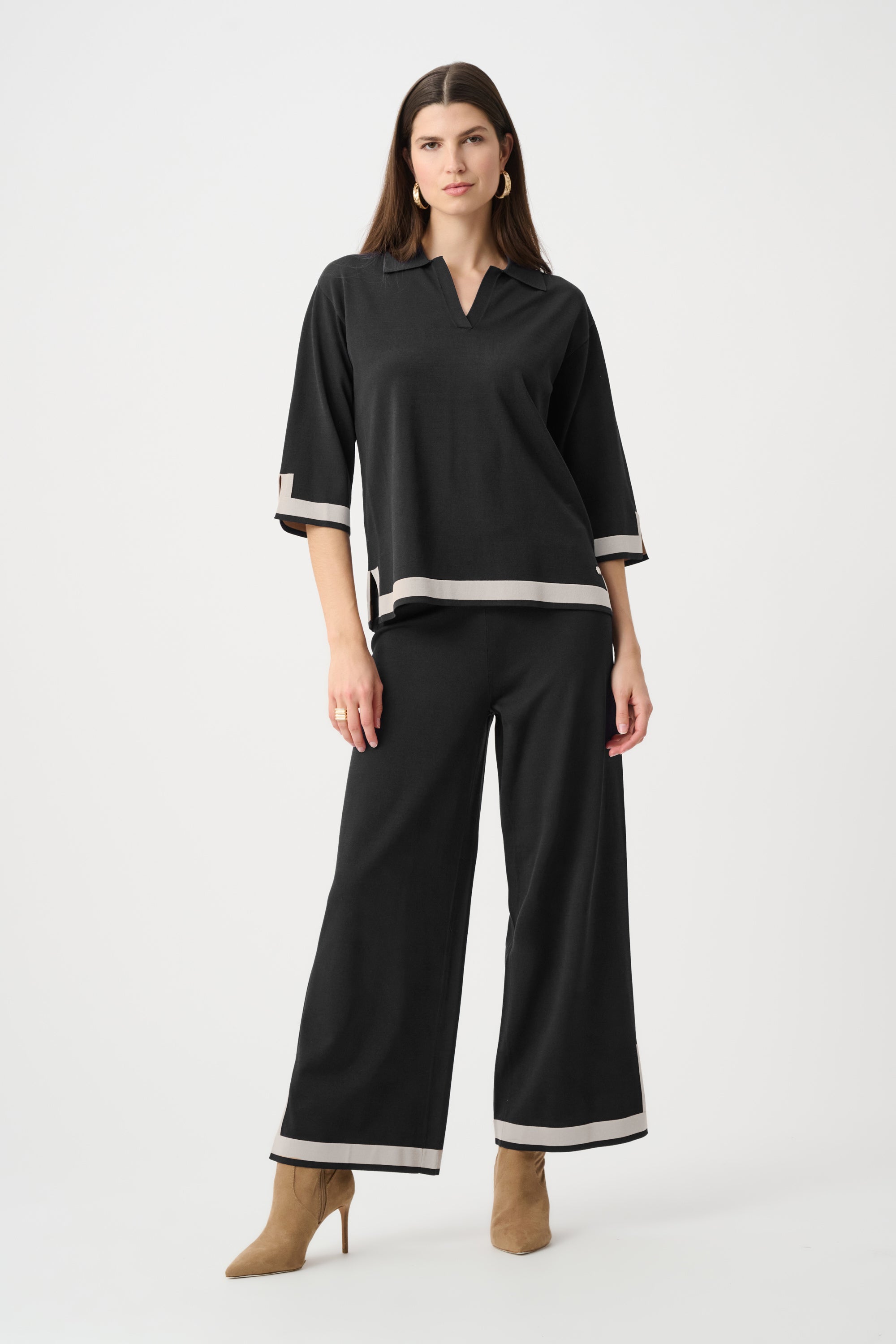 Sweater Knit Colour Block Top