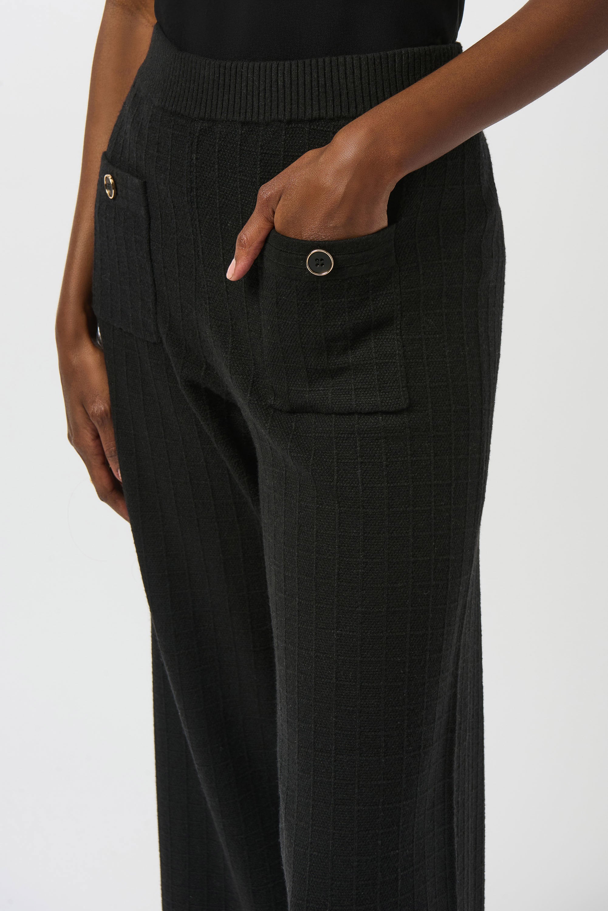 Front image of Joseph Ribkoff sweater knit straight leg pant.