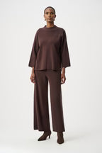Square Stitch Knit Culotte Pant