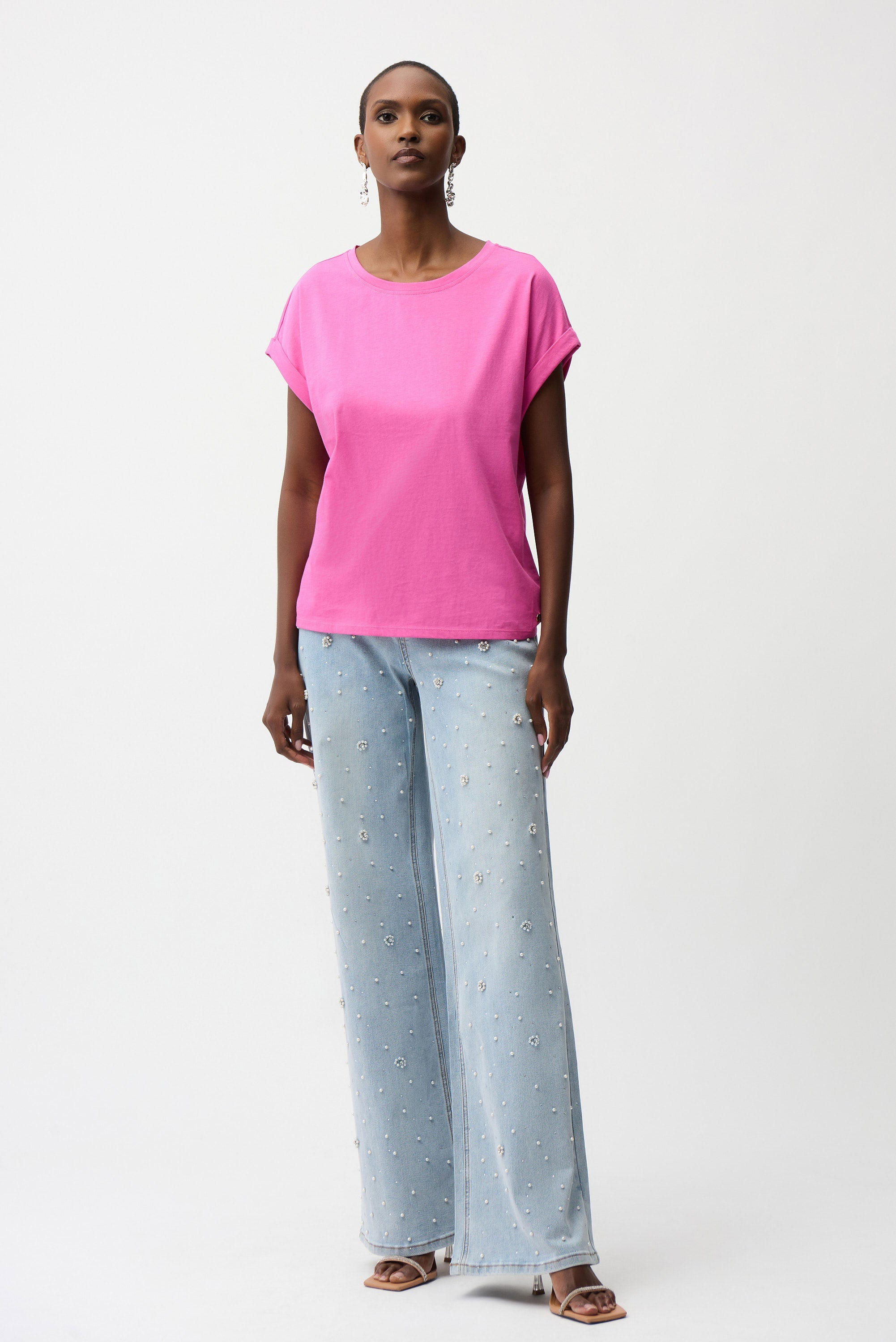 Cotton Boxy Crewneck T-Shirt