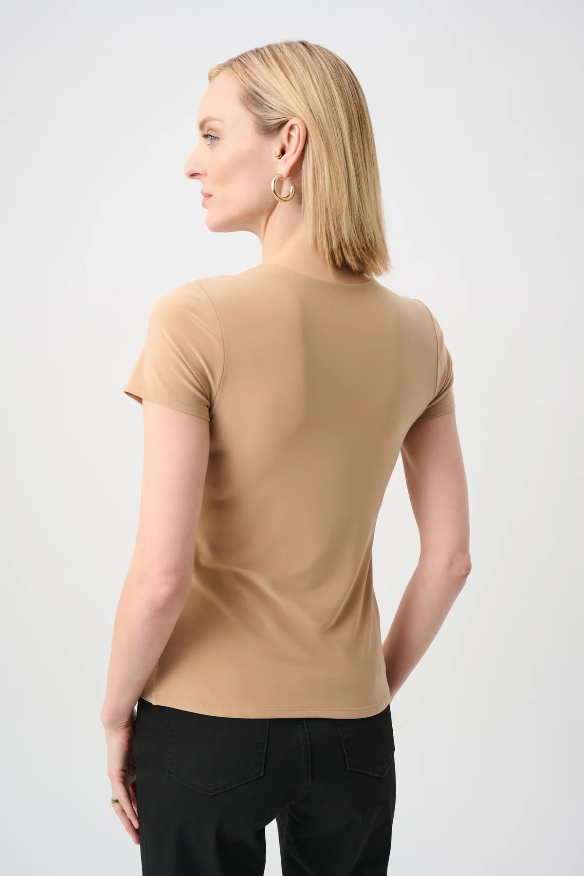 Silky Knit Fitted T-Shirt