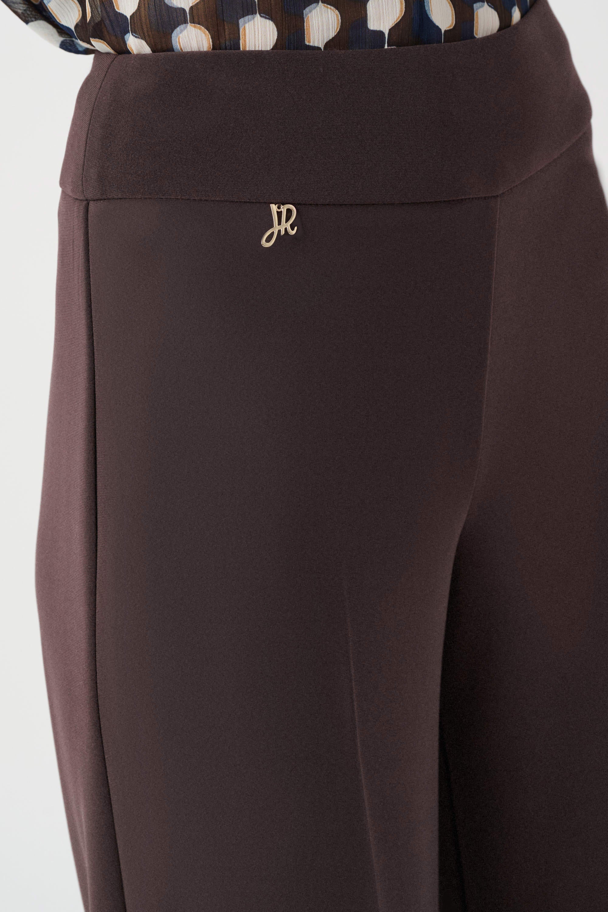 Close-up View of Joseph Ribkoff Silky Wide-Leg Pull-On Pants