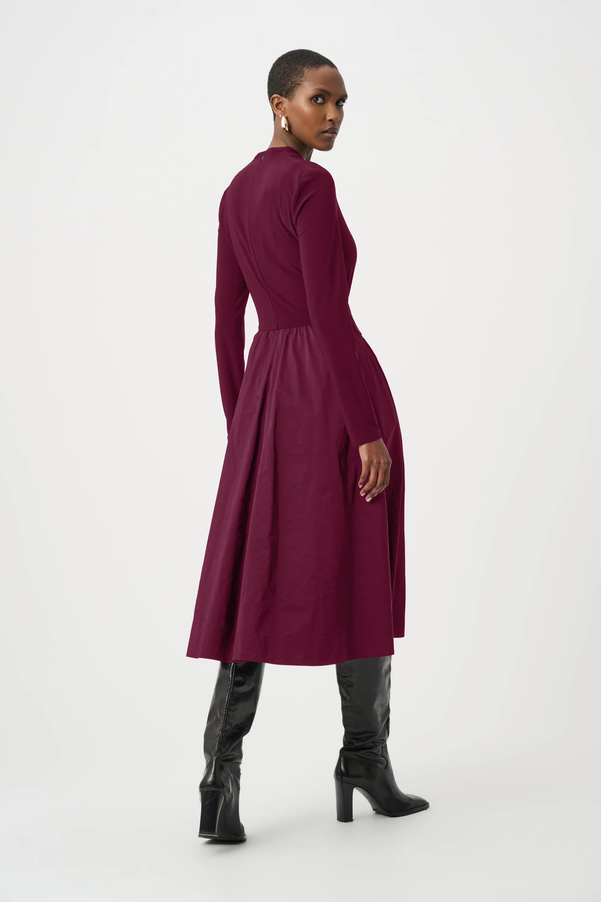 Silky Knit and Memory Fit and Flare Dress