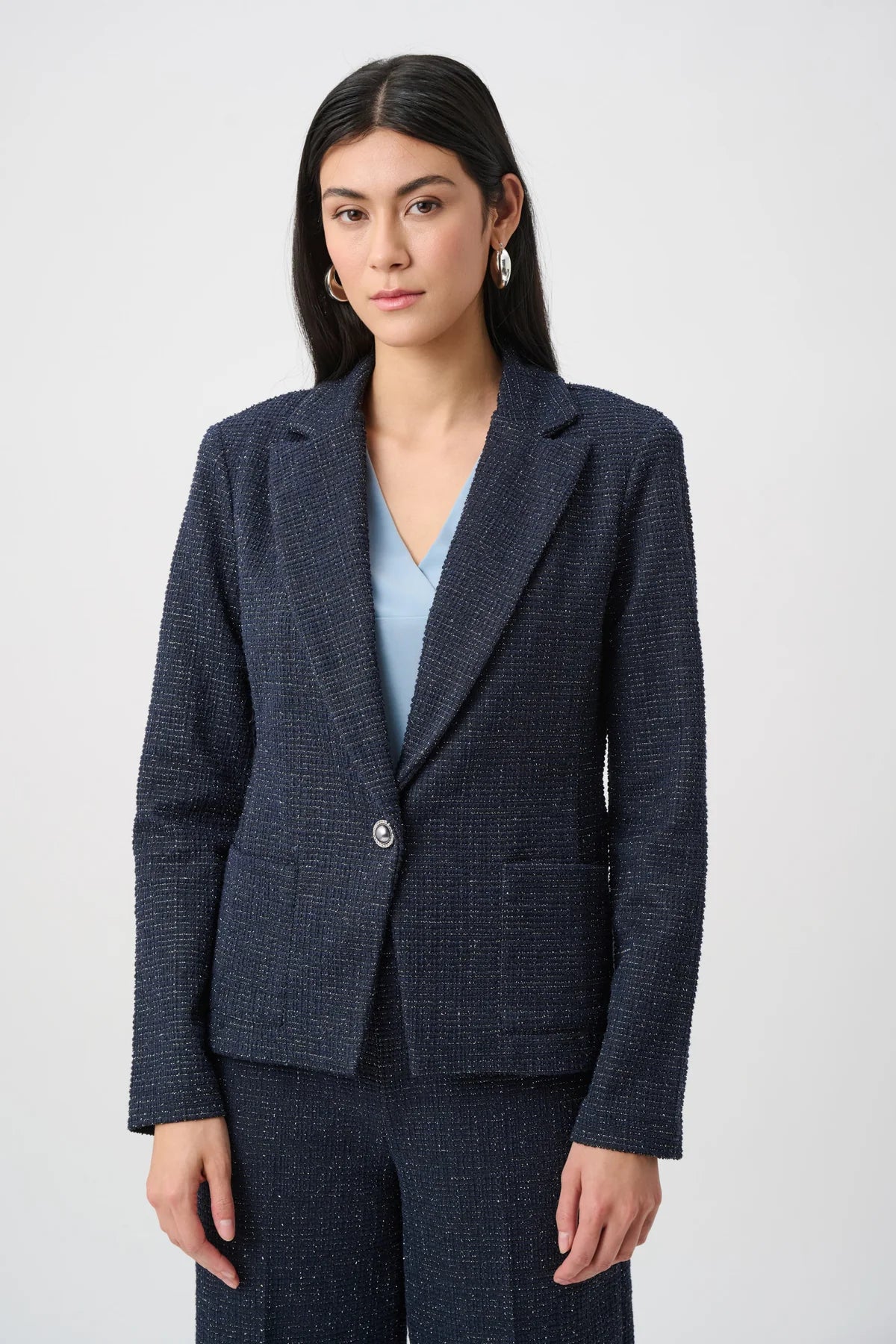 Lurex Boucle Fitted Blazer