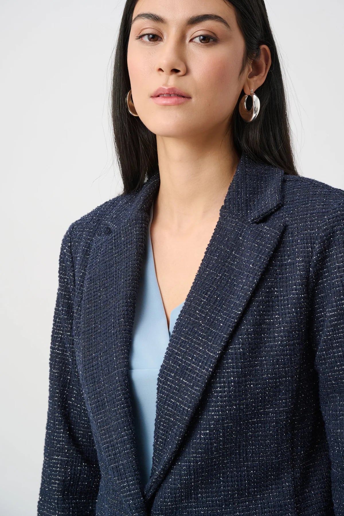 Lurex Boucle Fitted Blazer