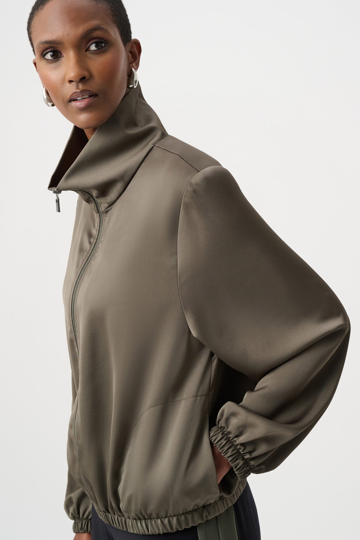Recycled Satin Bomber Jacket
