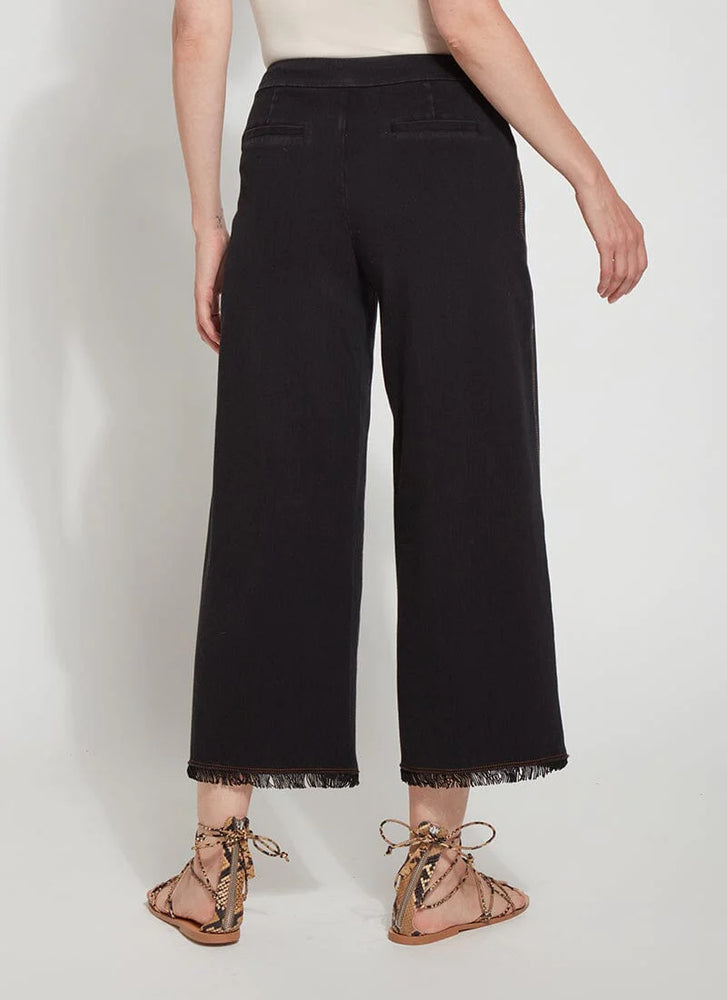 Back image of Lysse shiloh palazzo pant in midtown black. 