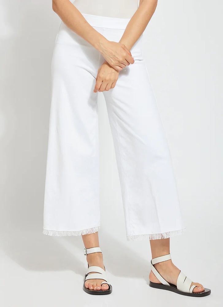 Front image of Lysse Shiloh Palazzo Pant in white. 