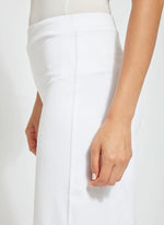Side image of Lysse Shiloh Palazzo Pant in white. 