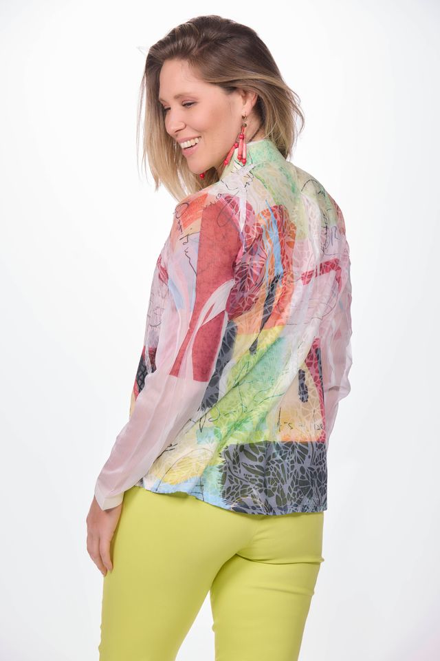 Long Sleeve Button Front Top