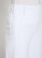 Front detail image of Lysse payton wide leg crop pants. White bottoms by Lysse. 