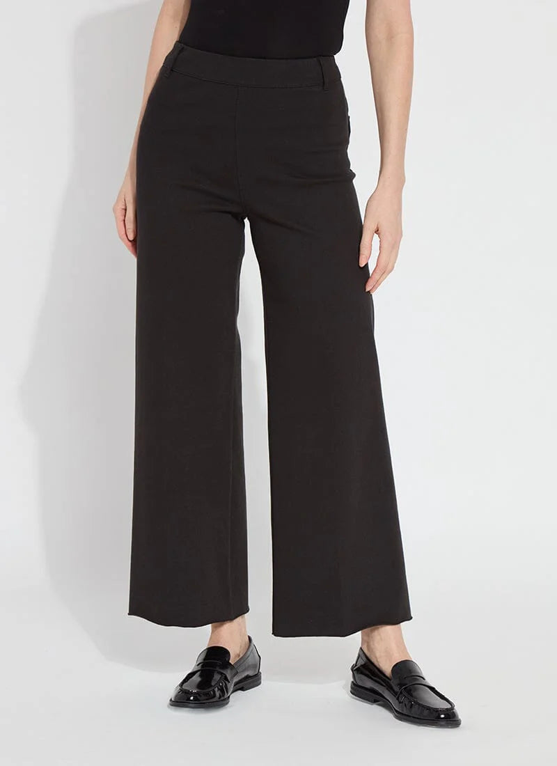 Front image of Lysse Erin Wide Leg pant in black. 