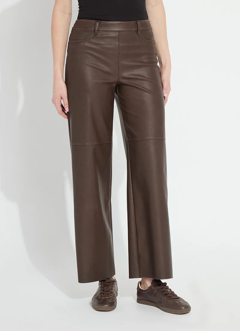 Cortina Hi Waist Wide Leg Vegan Leather