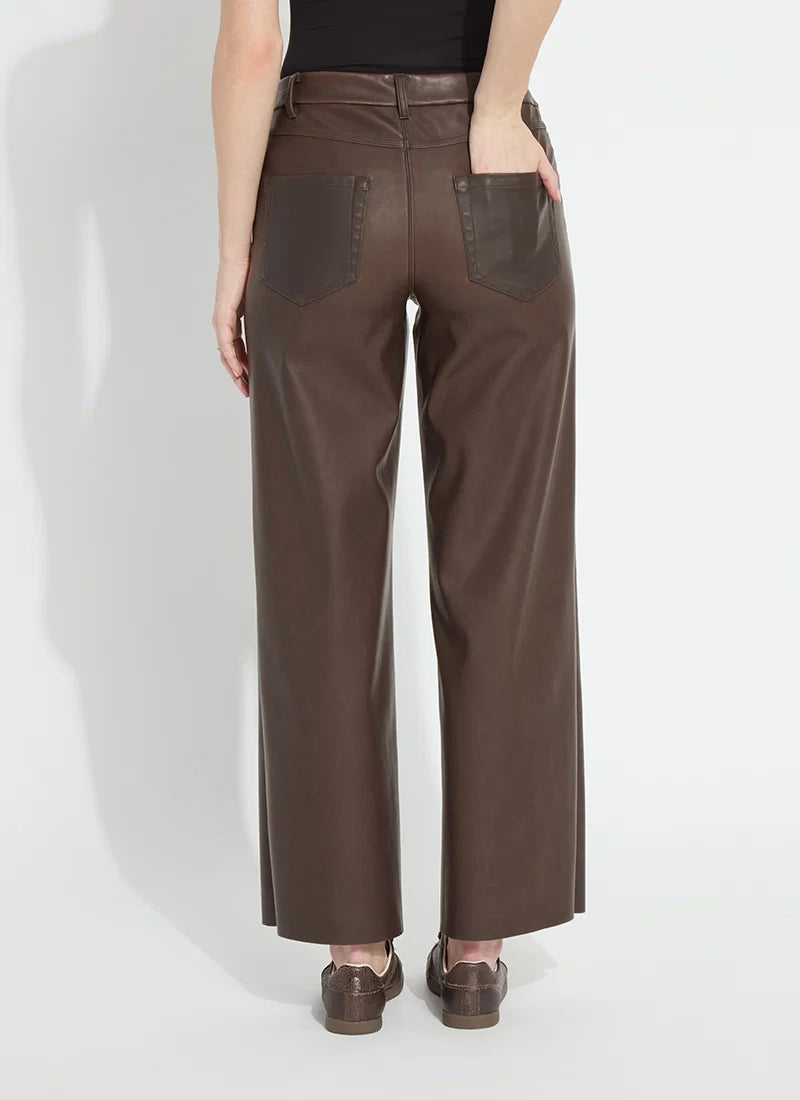 Cortina Hi Waist Wide Leg Vegan Leather