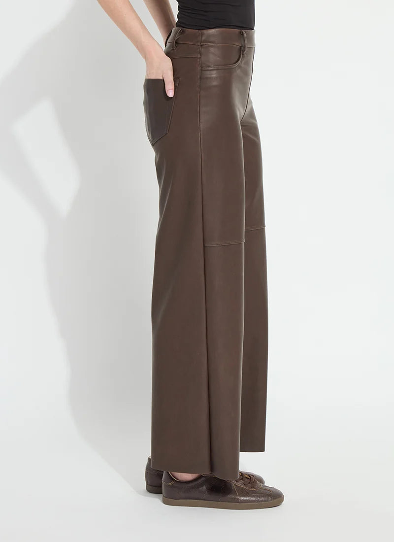 Cortina Hi Waist Wide Leg Vegan Leather