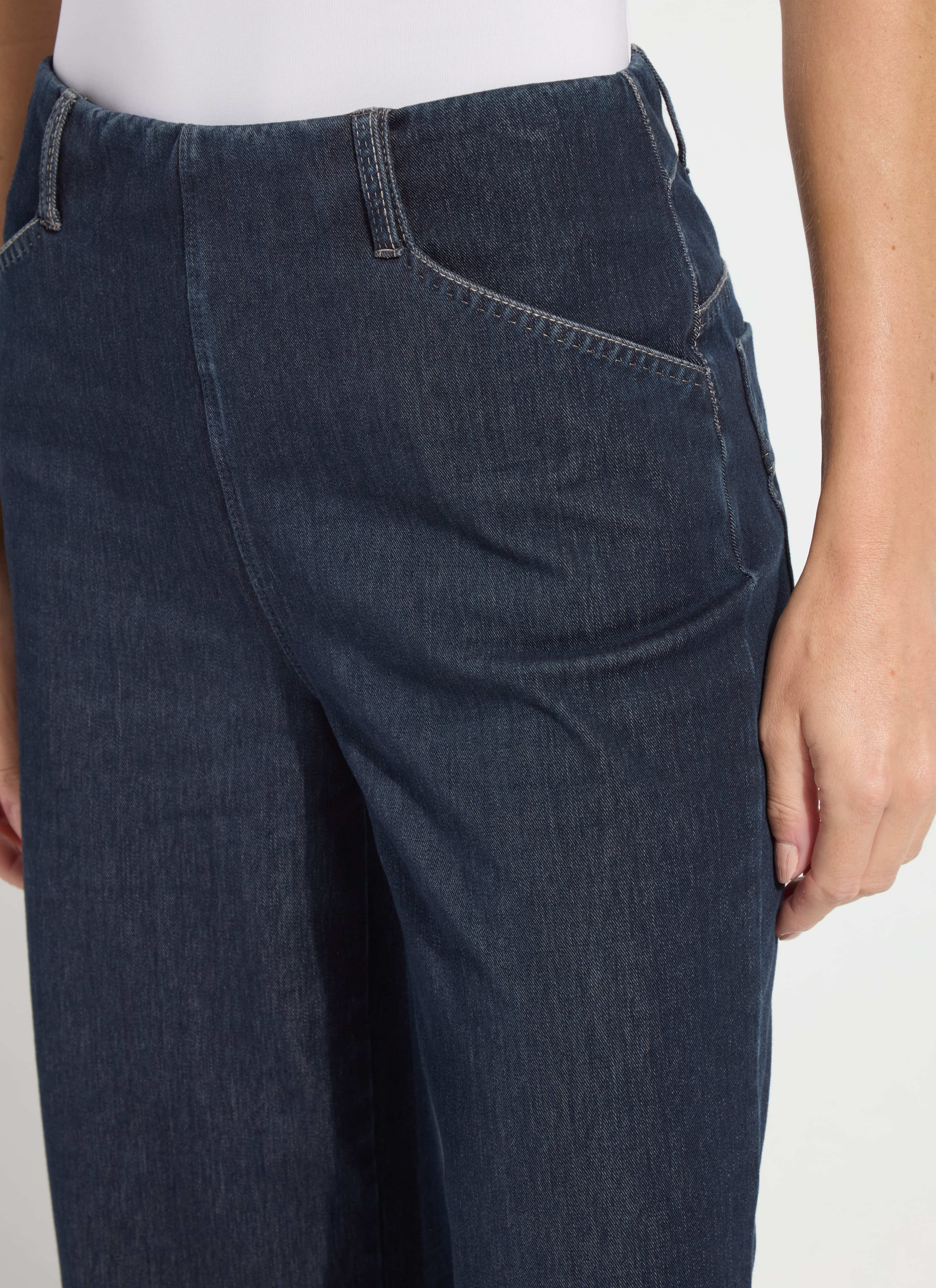 Samara Cuffed Wide Leg Denim (Inseam 28" Cuffed | 33" Uncuffed)