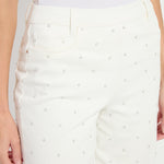 Audrey Pearled Embellished Crop Denim