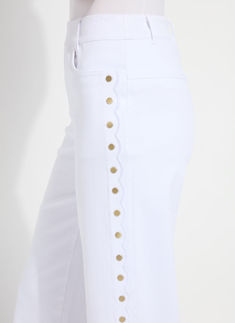 Willa Scallop Studded Crop Denim (25" Inseam)