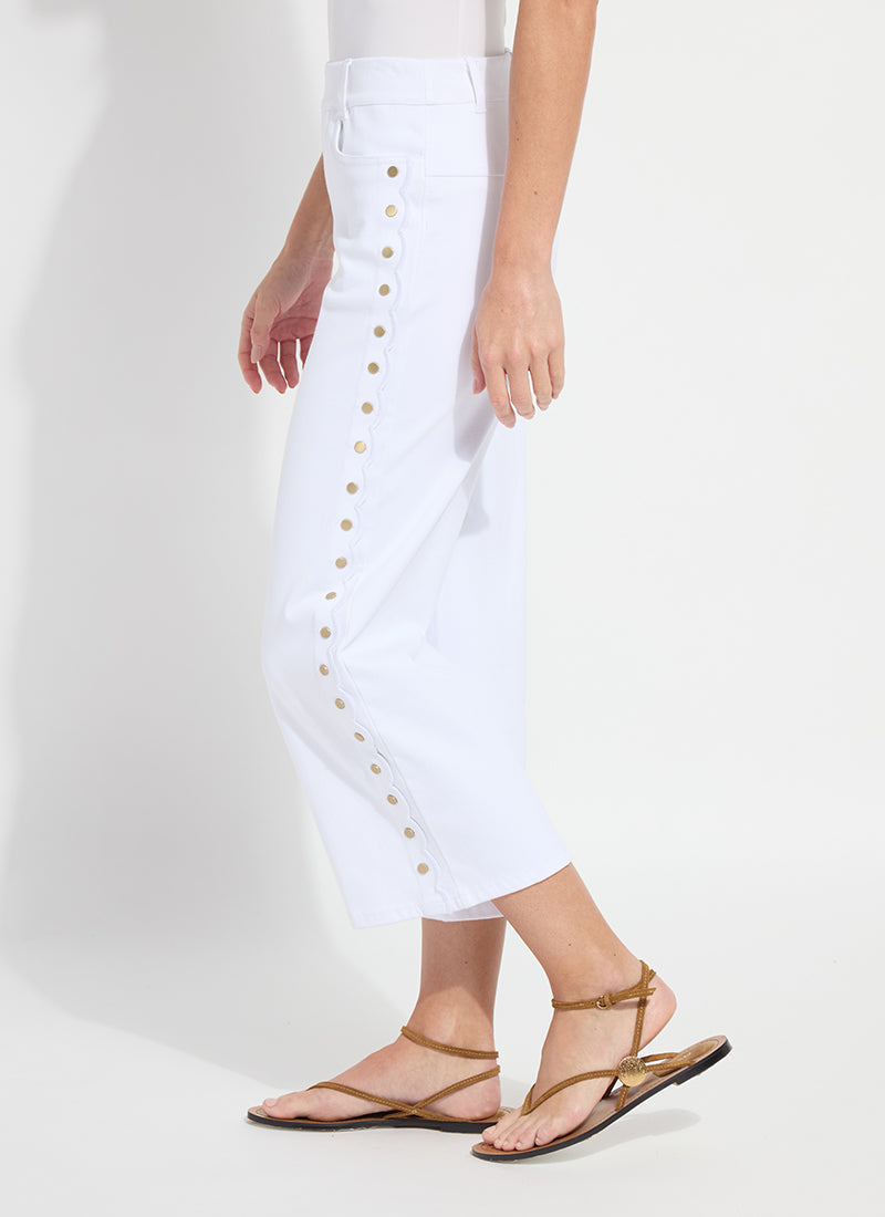Willa Scallop Studded Crop Denim (25" Inseam)