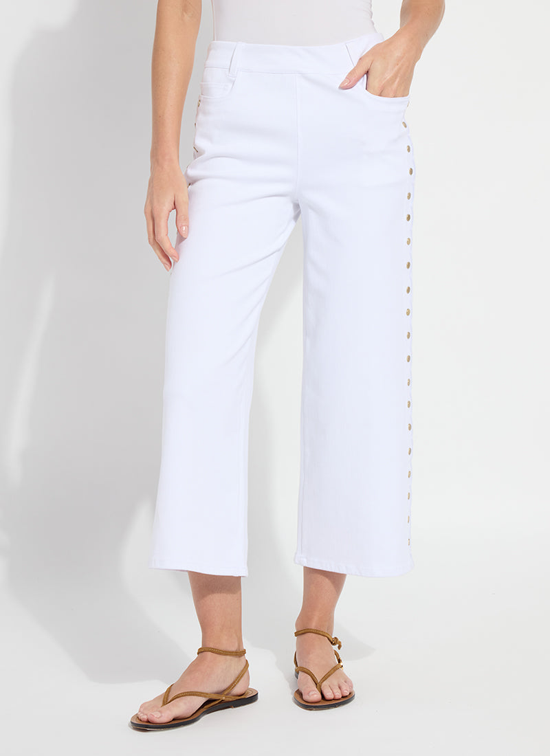 Willa Scallop Studded Crop Denim (25" Inseam)