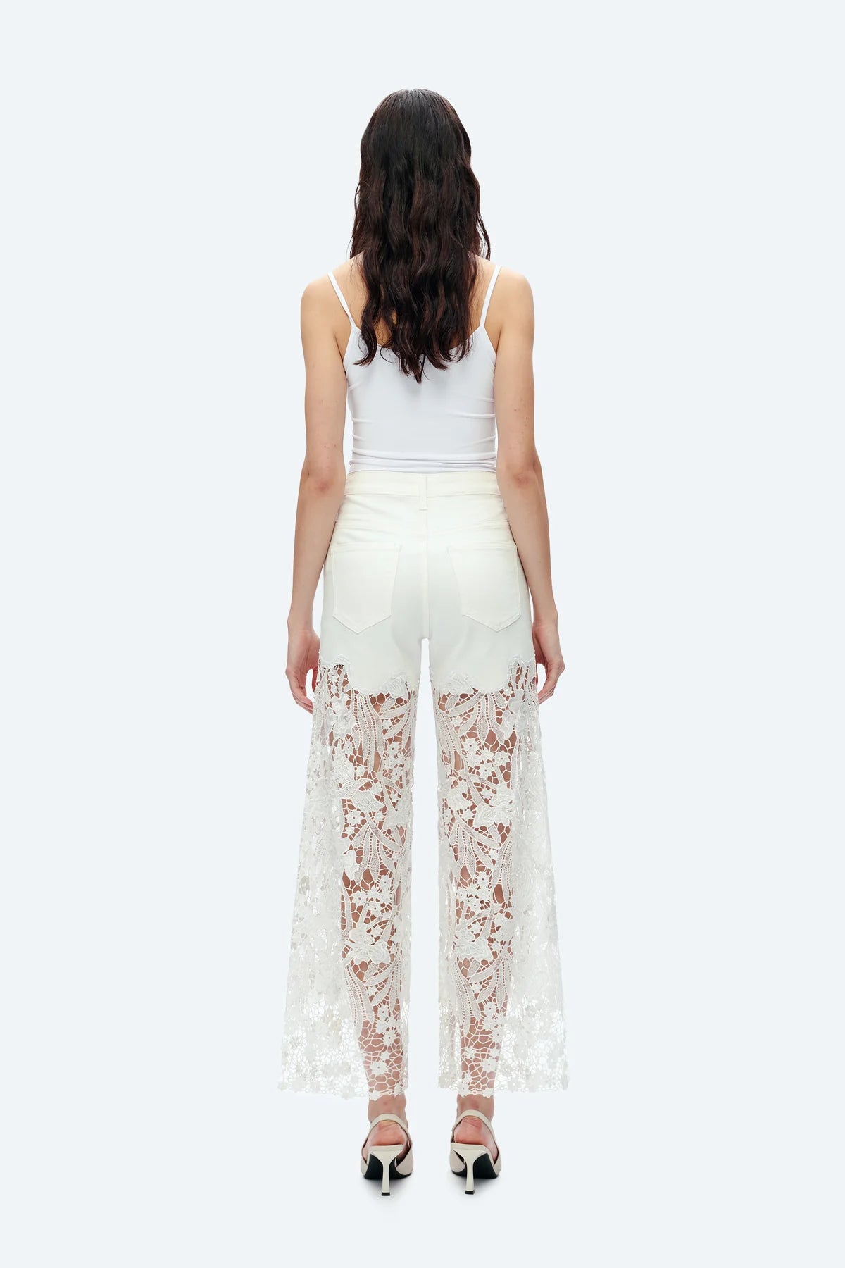White Lace Ankle Jean