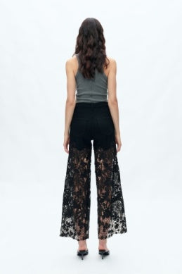 Black Lace Ankle Jean