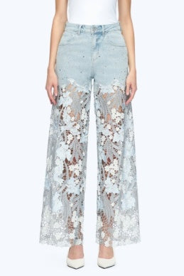 Blue Lace Ankle Jean