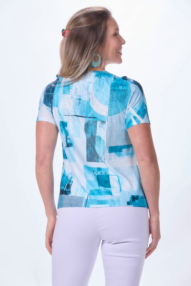 Short Sleeve Print Top