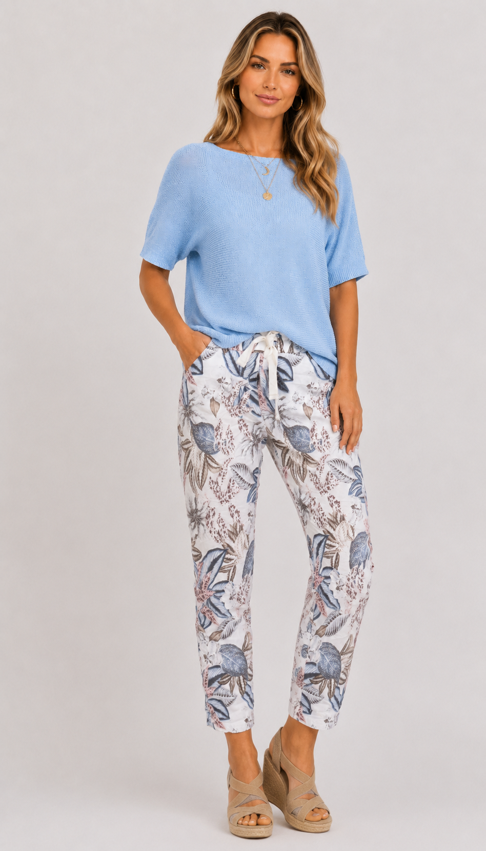 Short Sleeve Bow Back Sweater