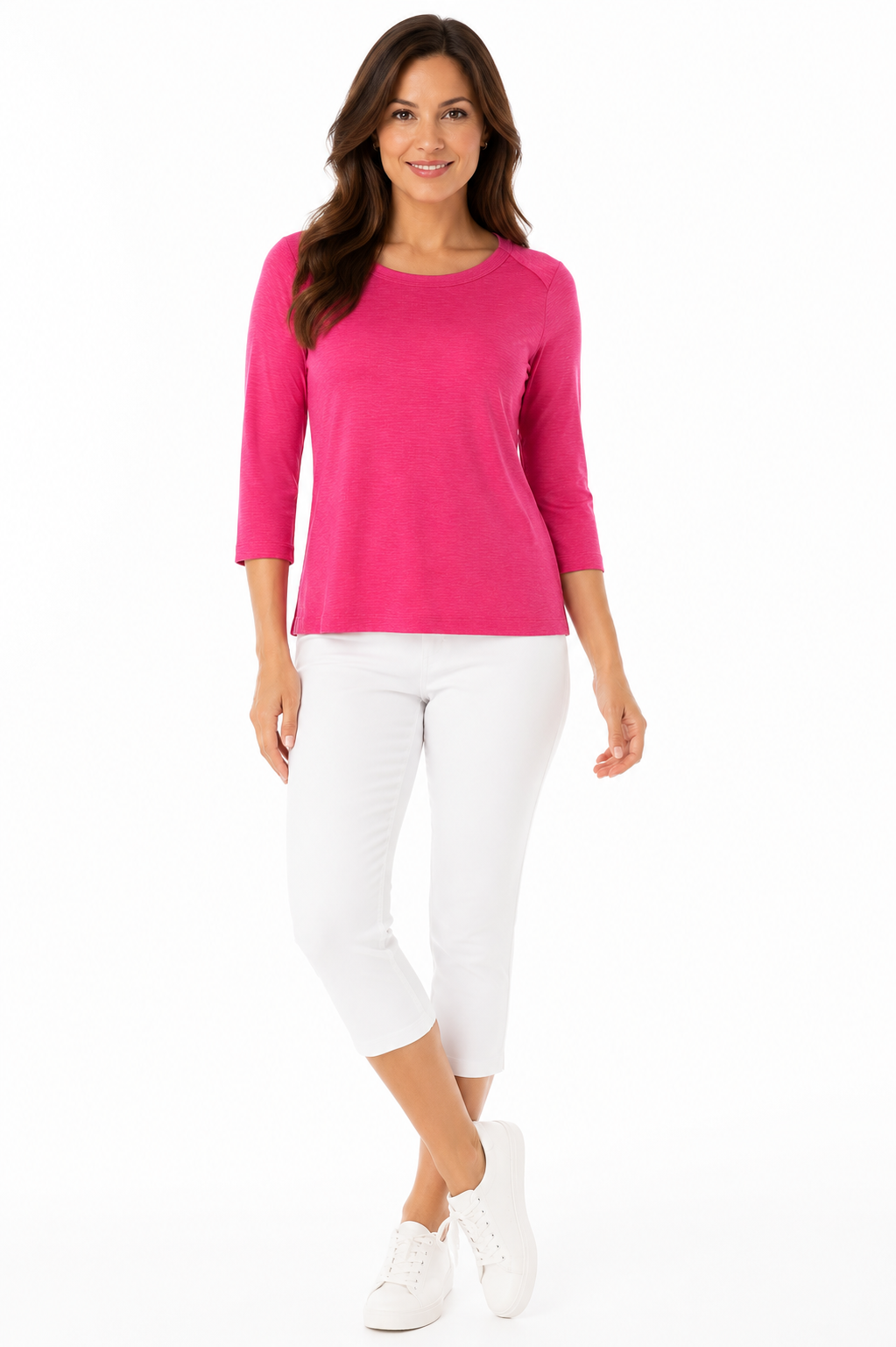 3/4 Slub Boatneck Top
